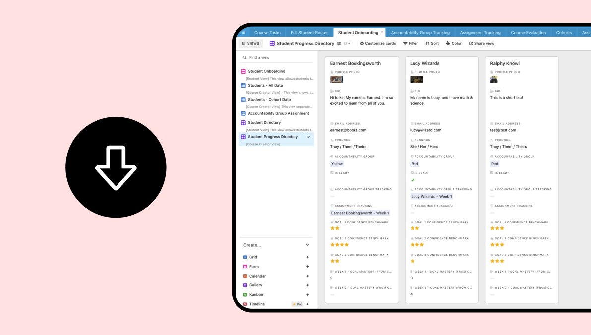 Rock your course back office with the Ops in a Box Airtable template